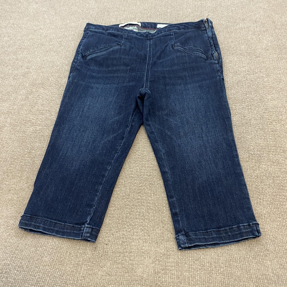 Pilcro And The Letterpress Jegging Pants Womens 31 Blue High Rise Cropped Denim